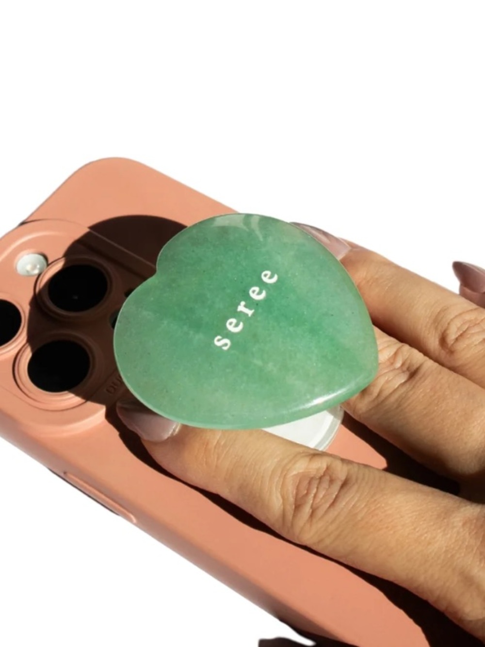 Seree Crystal Heart Phone Pop Grip